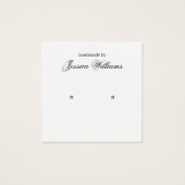  Black and White Calligraphy Earring Display Card (正面)
