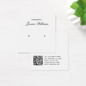 Black and White Calligraphy Earring Display Card (デスク)