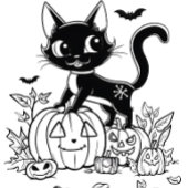 Black and White Cartoon Cat Tシャツ