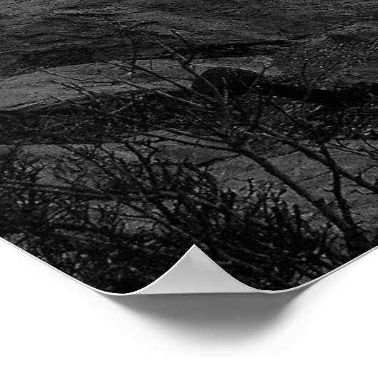 Black and White Castle Hill poster ポスター (角)