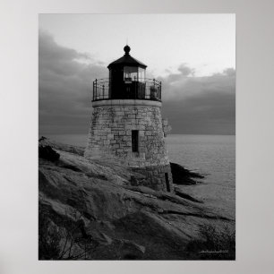 Black and White Castle Hill poster ポスター