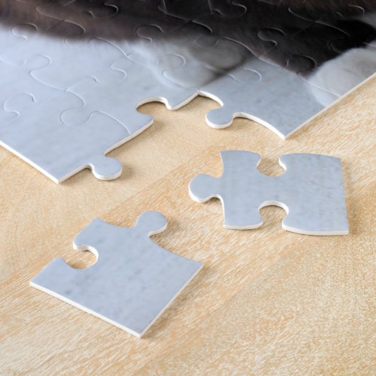 Black and white cat ジグソーパズル (側面)