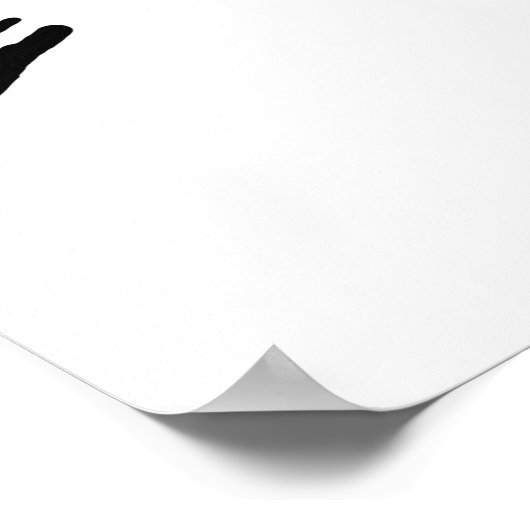 Black and White cat 657 ポスター (角)