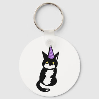 Black and White Cat Celebration  Keyring キーホルダー