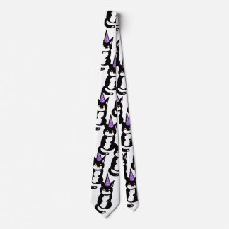Black and White Cat Celebration Tie ネクタイ