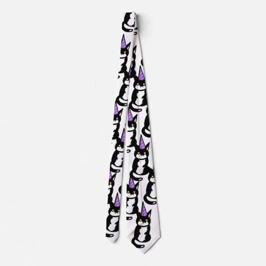 Black and White Cat Celebration Tie ネクタイ (裏面)