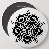 Black And White Celtic Knot 缶バッジ (正面&裏面)