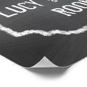 Black and White Chalkboard Roommates Wall Art ポスター (角)