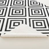 Black and white checked digital wallpaper シェルパブランケット (3/4)