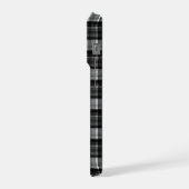 Black And White Checked Tartan,  iPhoneケース (左側面)