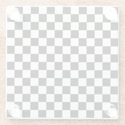 Black and white checkerboard pattern  ガラスコースター (裏面)