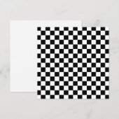 Black and white checkerboard pattern  サンキューカード (正面/裏面)