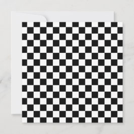 Black and white checkerboard pattern  サンキューカード