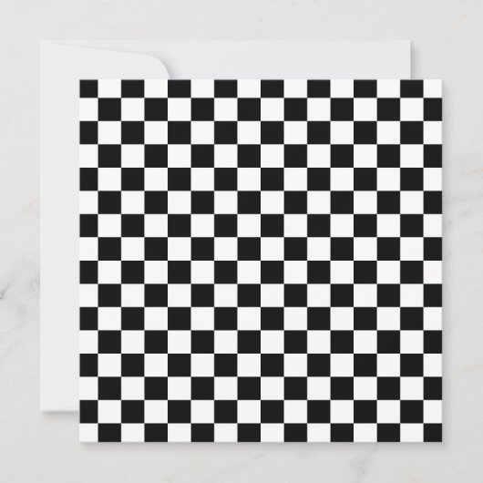 Black and white checkerboard pattern  サンキューカード (正面)