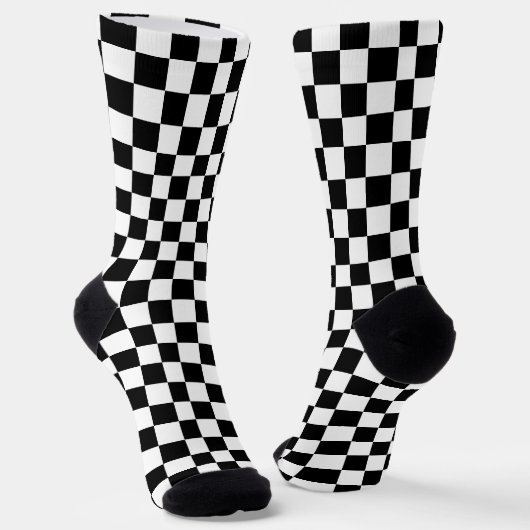 Black and white checkerboard pattern  ソックス (傾斜あり)