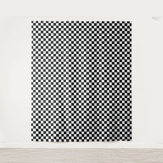 Black and white checkerboard pattern  タペストリー (正面)