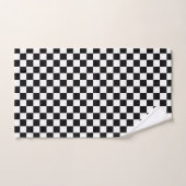 Black and white checkerboard pattern  バスタオルセット (ハンドタオル)