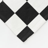 Black and white checkerboard pattern  フリースブランケット (角)
