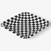 Black and white checkerboard pattern  ペーパープレート (傾斜あり)