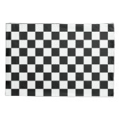 Black and white checkerboard pattern  枕カバー (裏面-左)