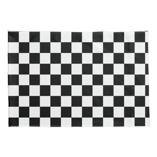 Black and white checkerboard pattern  枕カバー (裏面-右)