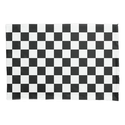 Black and white checkerboard pattern  枕カバー (正面左)