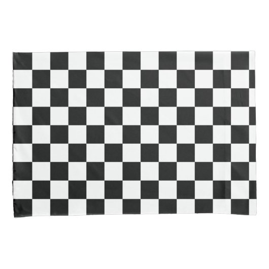 Black and white checkerboard pattern  枕カバー (正面右)