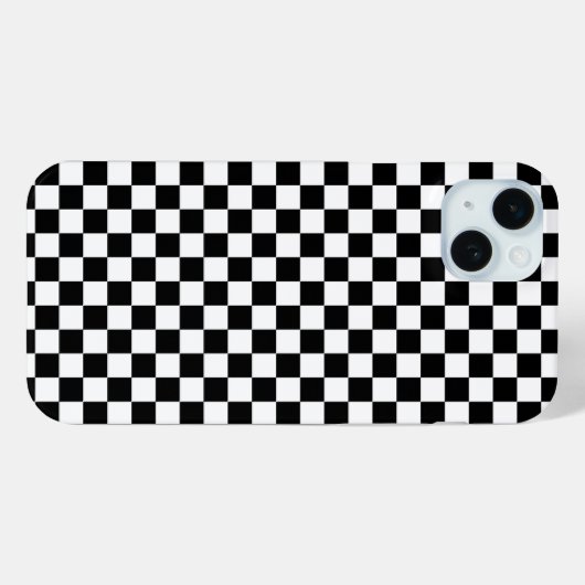 Black and white checkerboard pattern  Case-Mate iPhoneケース (裏面 (横))