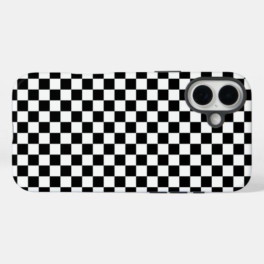 Black and white checkerboard pattern  Case-Mate iPhoneケース (裏面 (横))