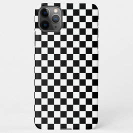 Black and white checkerboard pattern  iPhone 11Pro maxケース