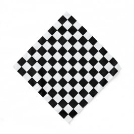 Black and White Checkered Bandana バンダナ