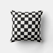 Black and White Checkered Cushion Pillow クッション (裏面)