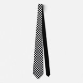 Black and White Checkered Custom Necktie ネクタイ (正面)