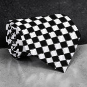 Black and White Checkered Custom Necktie ネクタイ