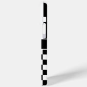 Black and White Checkered Striped Personalized Case-Mate iPhoneケース (裏面 / 左)