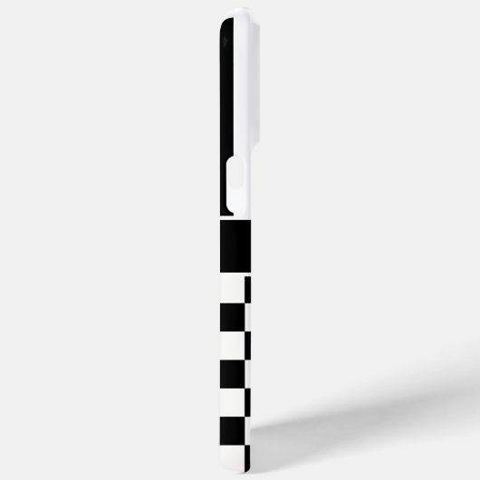 Black and White Checkered Striped Personalized Case-Mate iPhoneケース (裏面 / 右)
