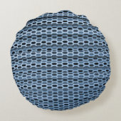 Black and white checkered textile ラウンドクッション (裏面)