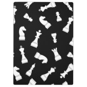 Black and White Chess Piece Pattern クリップボード (裏面)