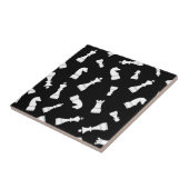 Black and White Chess Piece Pattern タイル (側面)