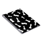 Black and White Chess Piece Pattern ノートブック (右側)