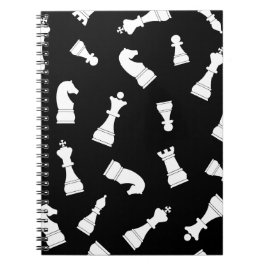 Black and White Chess Piece Pattern ノートブック