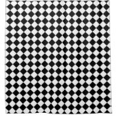 Black and White Chevron Pattern Unique Stylish シャワーカーテン (正面)