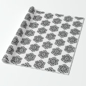 Black and White Chic Snowflake Pattern  ラッピングペーパー (アンロールド)