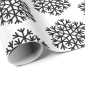 Black and White Chic Snowflake Pattern  ラッピングペーパー (ロールコーナー)