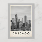 black and white chicago ポストカード (正面)