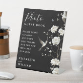 Black And White Chinoiserie Photo Guest Book 台座サイン (インサイチュ)