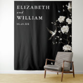 Black And White Chinoiserie Wedding Photo Backdrop タペストリー (インサイチュ)