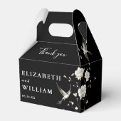 Black And White Chinoiserie Wedding Thank You フェイバーボックス (裏面サイド)