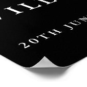 Black And White Chinoiserie Wedding Welcome Sign ポスター (角)