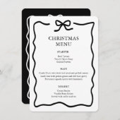 Black and White Christmas メニュー (正面/裏面)